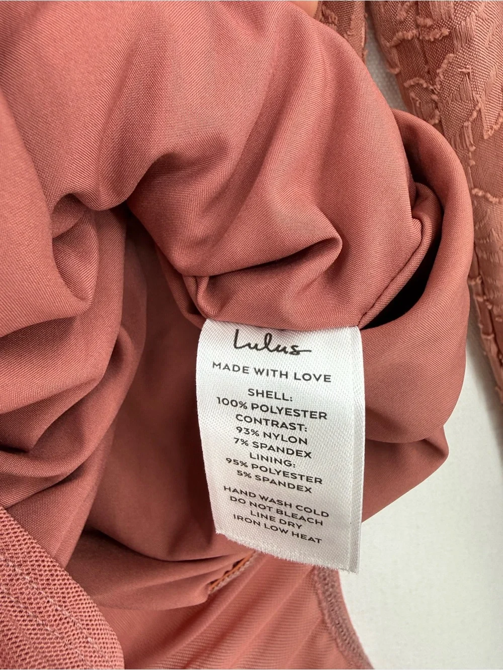 Lulu's Floral Lace Sheer Bodysuit Dusty Rose Pink Long Sleeve Puff Size S